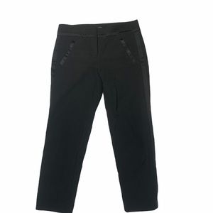 Loft Tuxedo Pants Cropped Ankle Length Black Pants